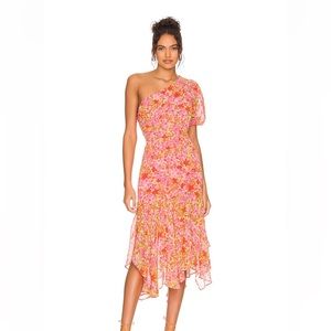 ASTR the label Santorini Dress in Pink Multi Floral, size Medium